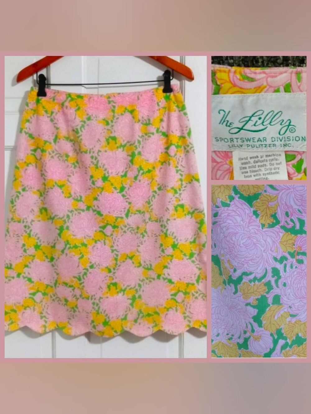🌼Vintage 70s "The Lilly"🌼 - Pink/Yellow/Green Floral A-Line Skirt